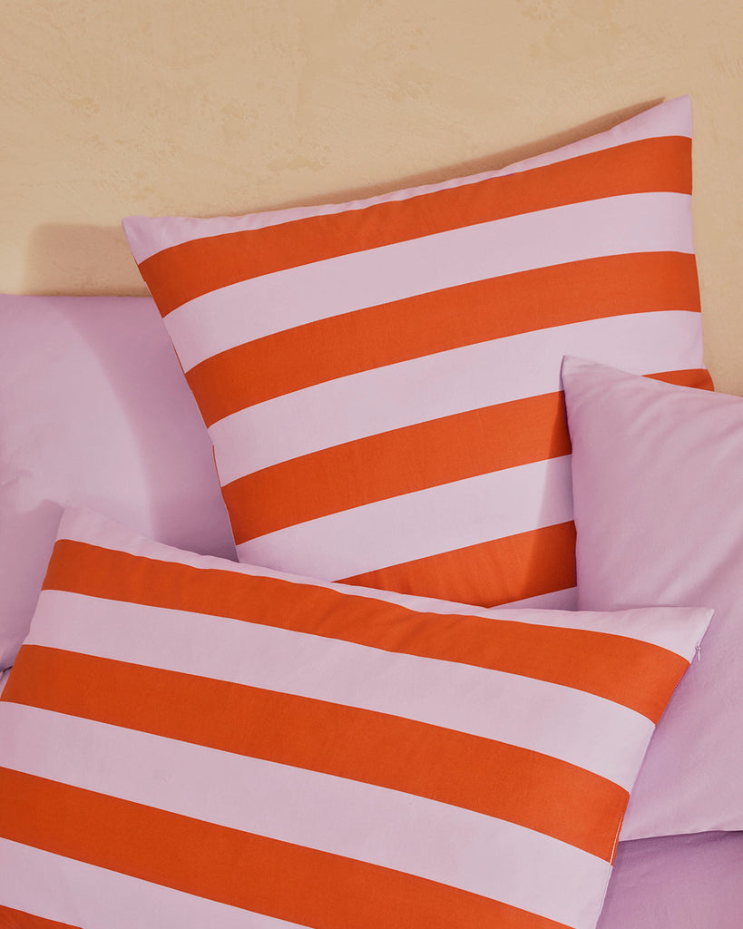 Pillowcase Pair - Grapefruit Stripes