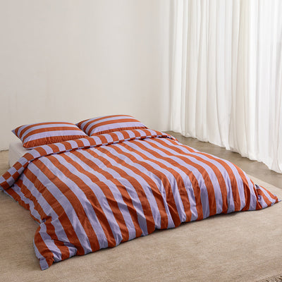 Pillowcase Pair - Grapefruit Stripes