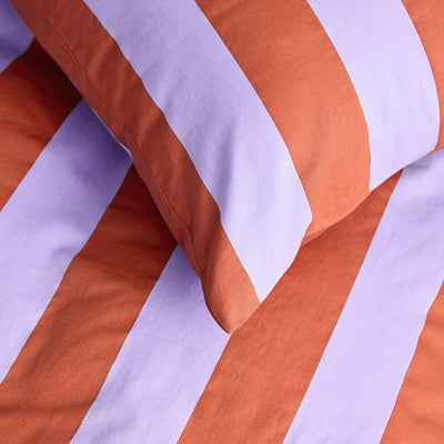 Pillowcase Pair - Grapefruit Stripes