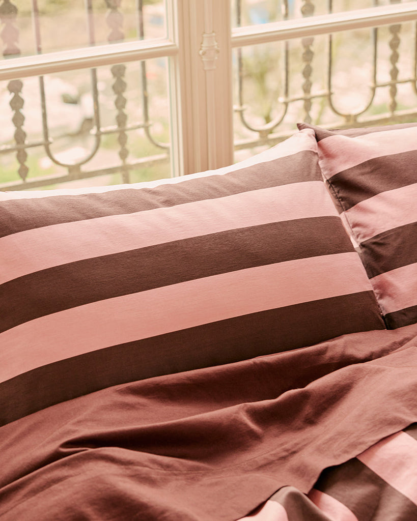 Pillowcase Pair - Rocky Road Stripes