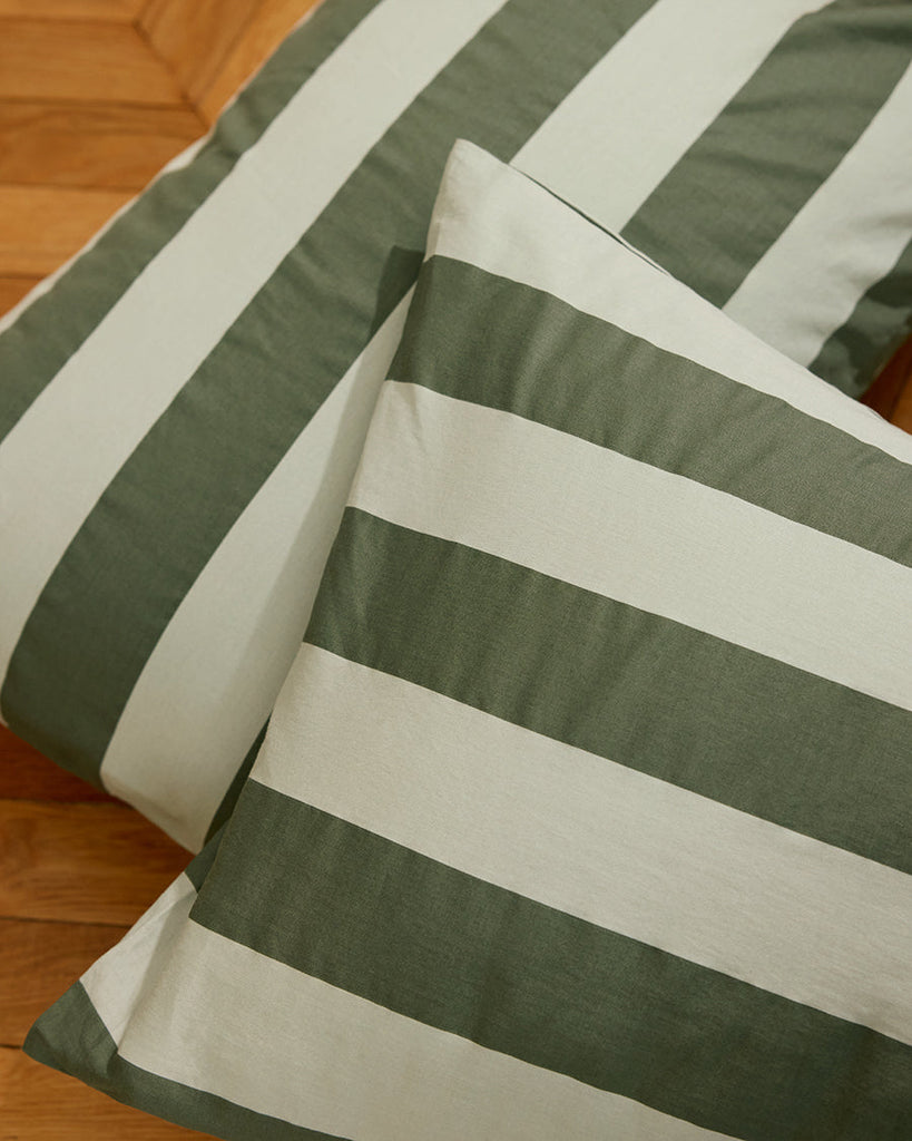 Pillowcase Pair - Wasabi Stripes