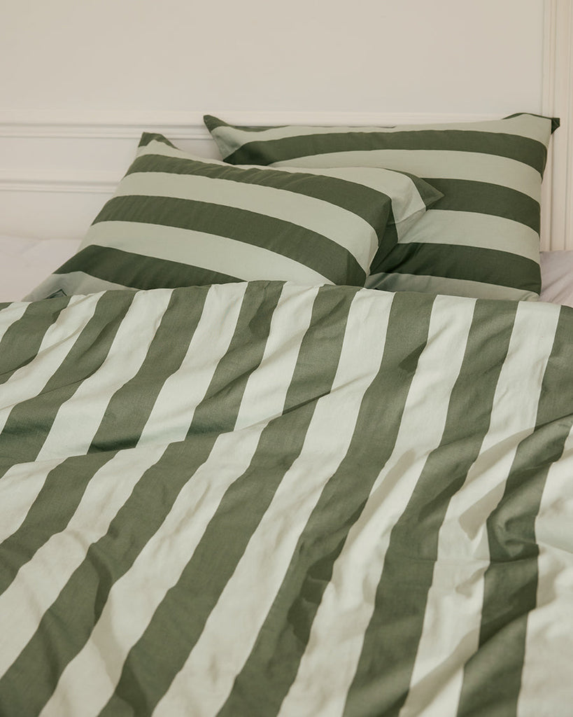 Pillowcase Pair - Wasabi Stripes