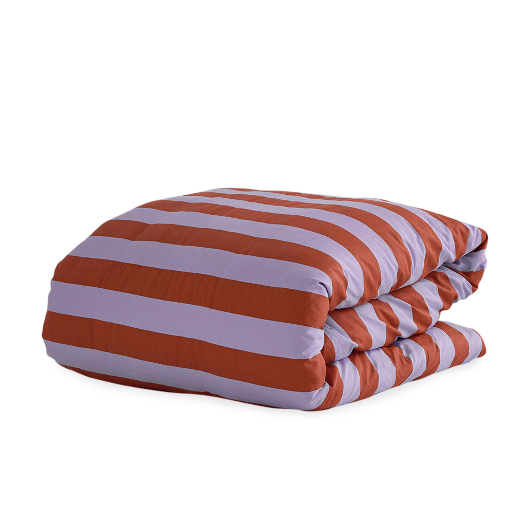 Quilt Cover - Grapefruit Stripes