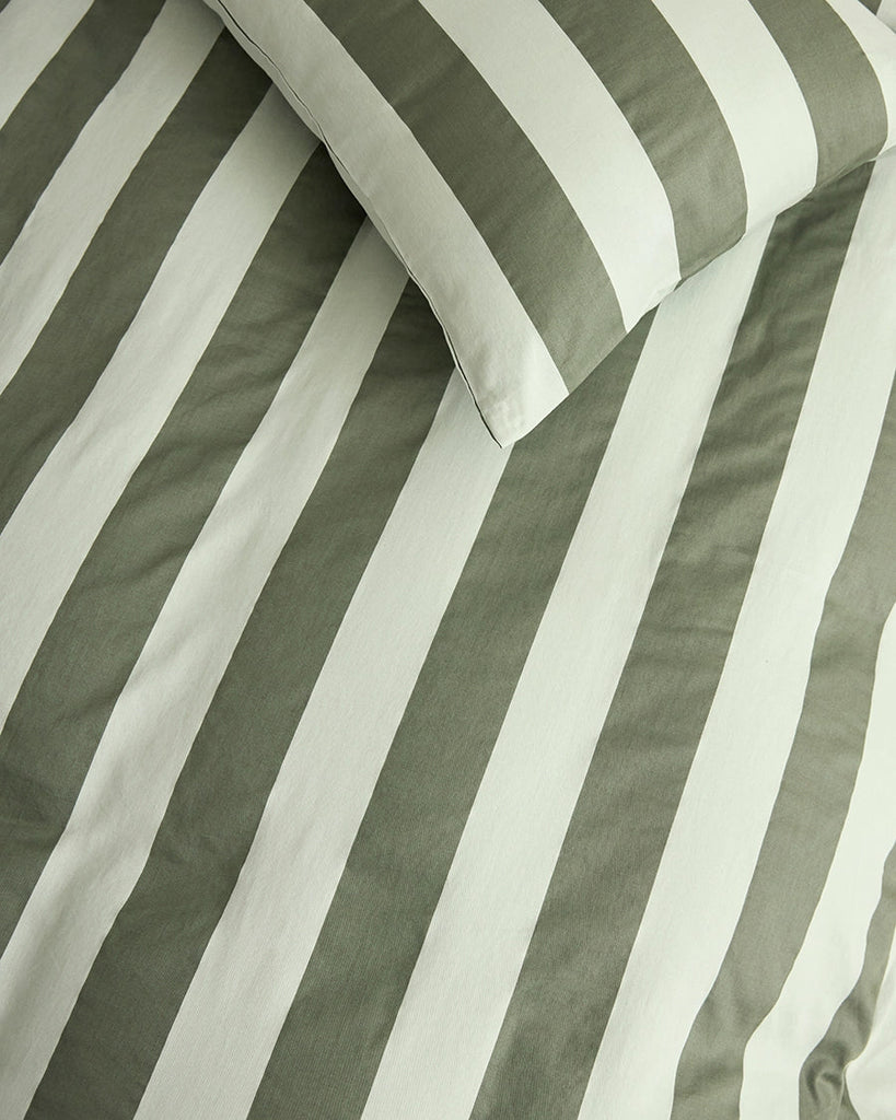 Quilt Cover - Wasabi Stripes