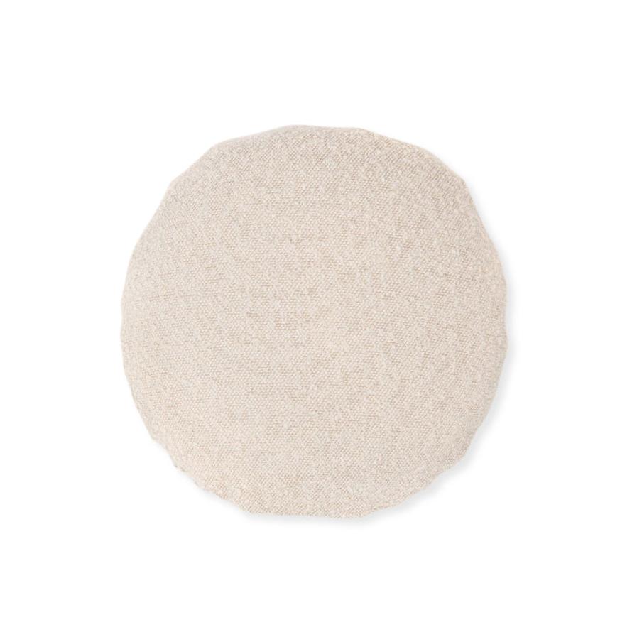 Round Boucle Cushion - Natural