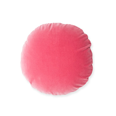 Round Velvet Cushion - Bubblegum