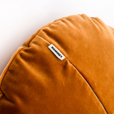 Round Velvet Cushion - Toffee