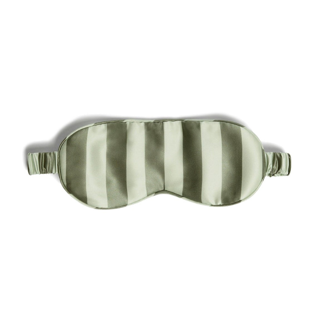 Silk Eye Mask - Wasabi Stripes