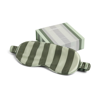 Silk Eye Mask - Wasabi Stripes