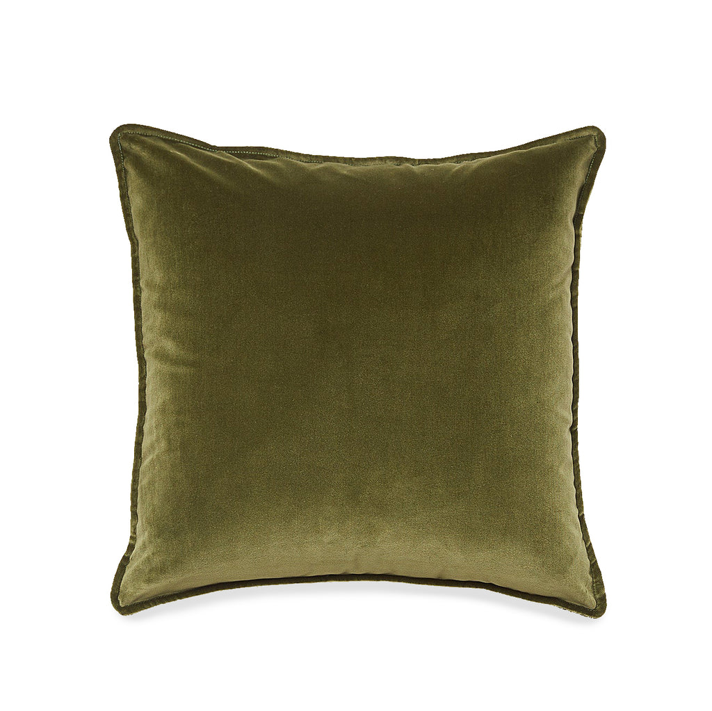 Velvet Cushion - Sicilian Olive