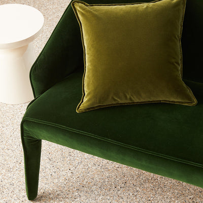 Velvet Cushion - Sicilian Olive