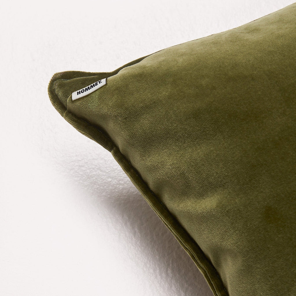 Velvet Cushion - Sicilian Olive