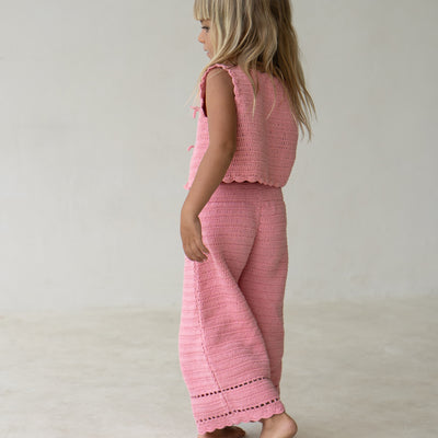 Crochet Pants - Coral