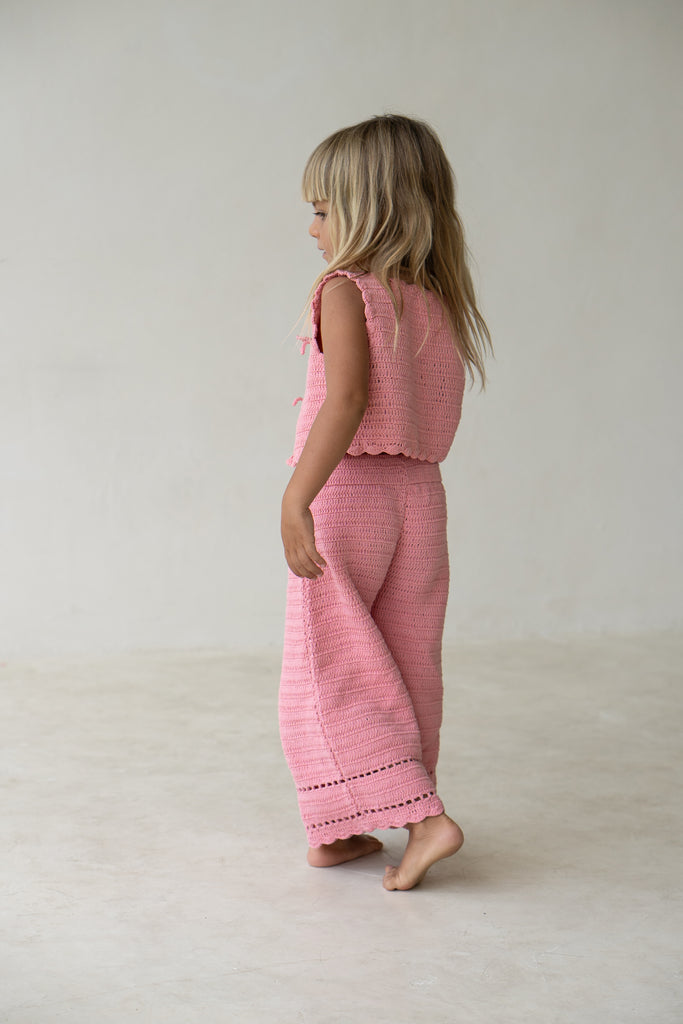 Crochet Pants - Coral