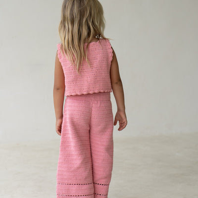 Crochet Pants - Coral