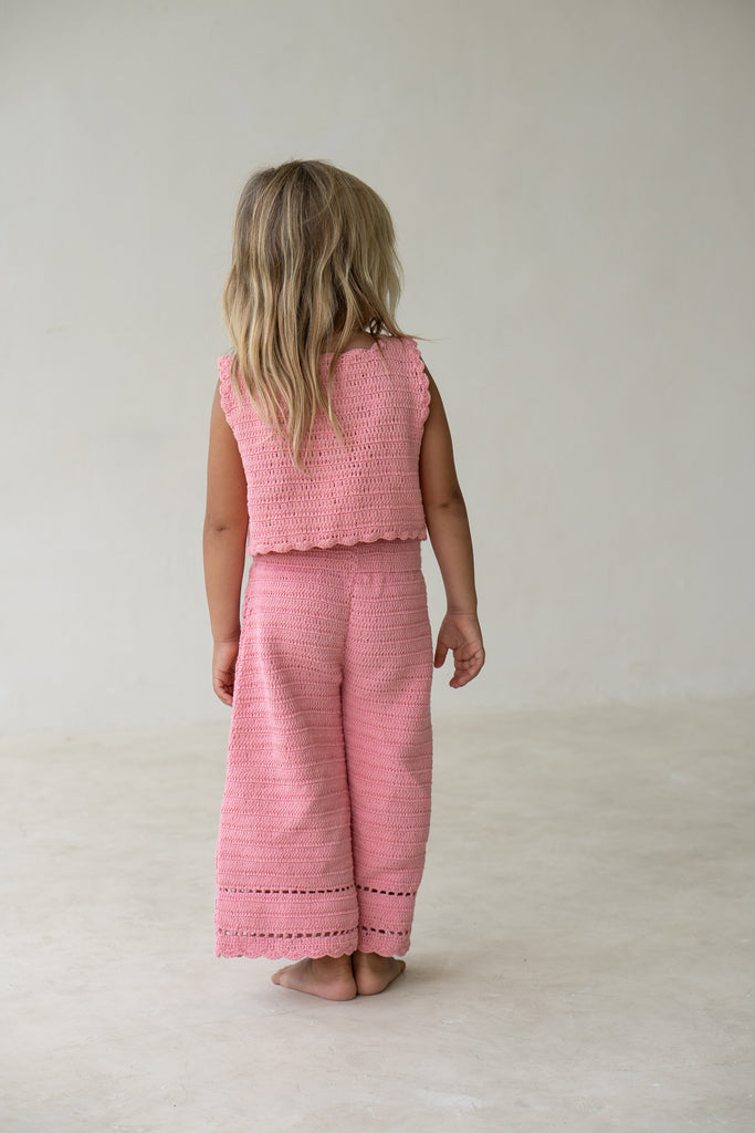 Crochet Pants - Coral