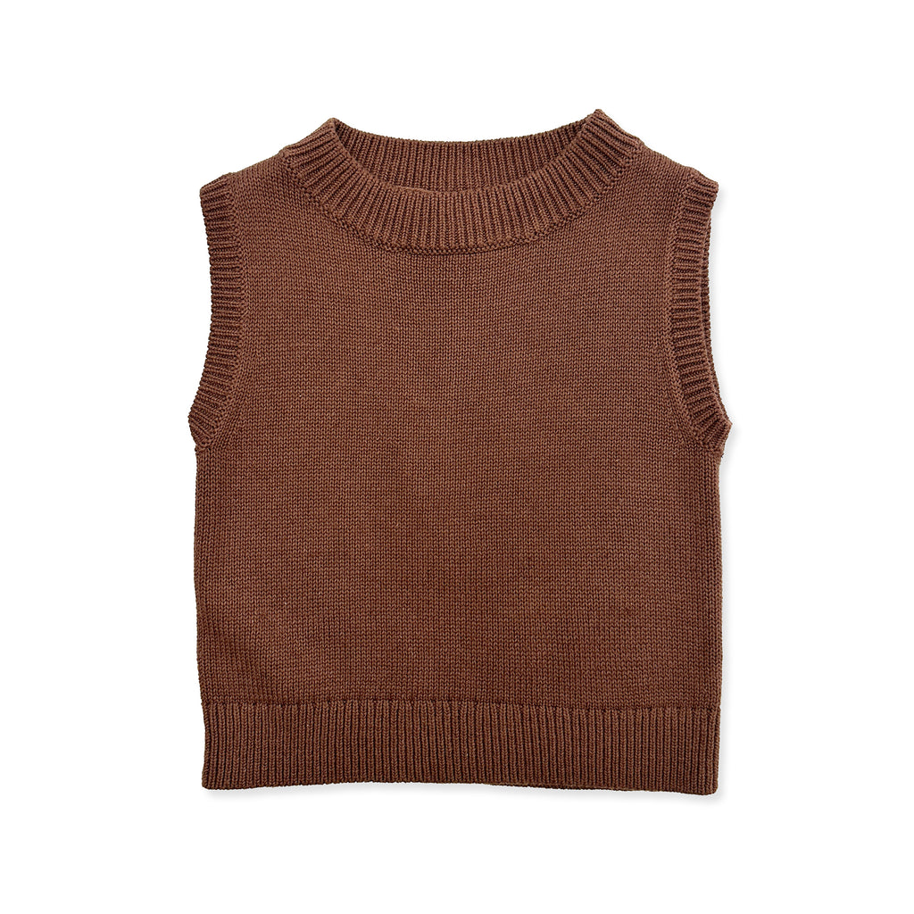 Knit Vest - Cocoa