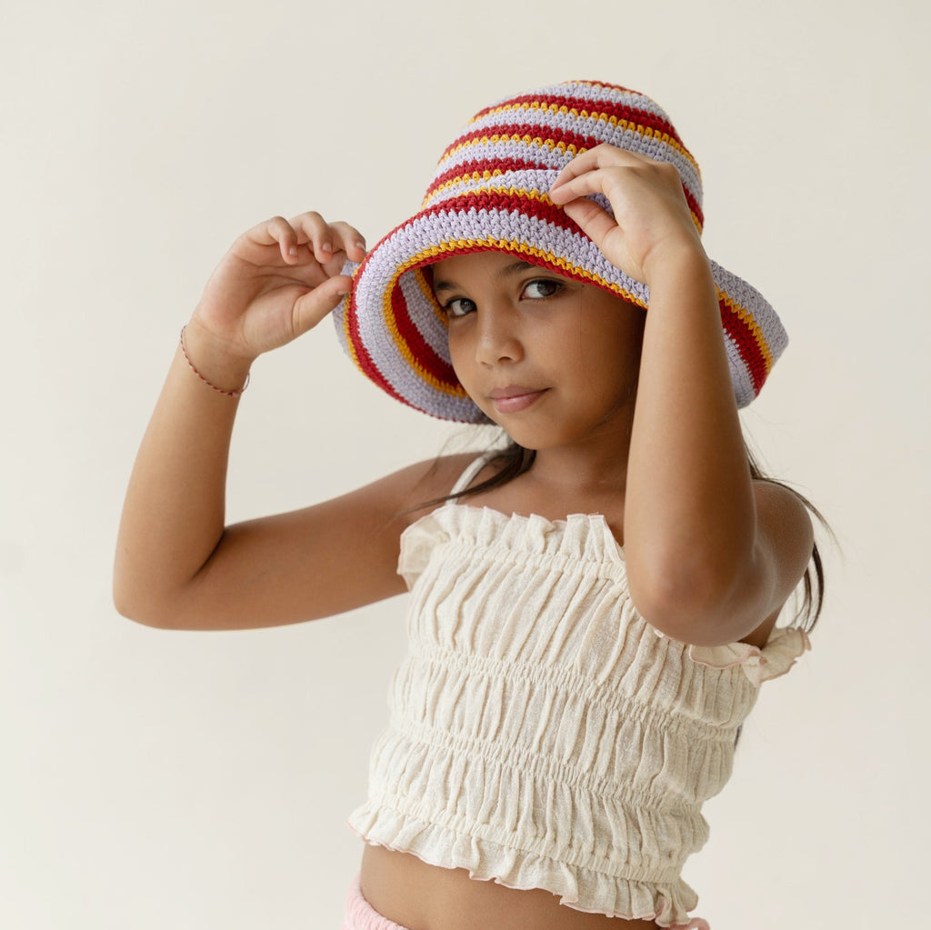 Crochet Hat - Sunset Stripe