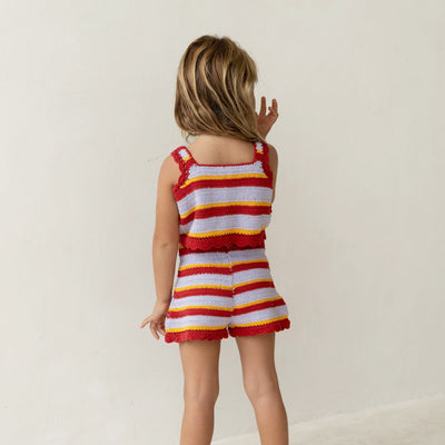 Crochet Top - Sunset Stripe