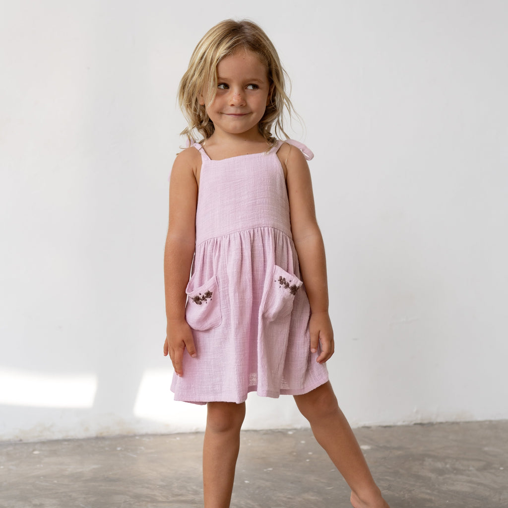 Luna Pinafore Dress - Sweet Pea