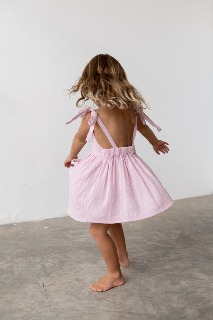 Luna Pinafore Dress - Sweet Pea