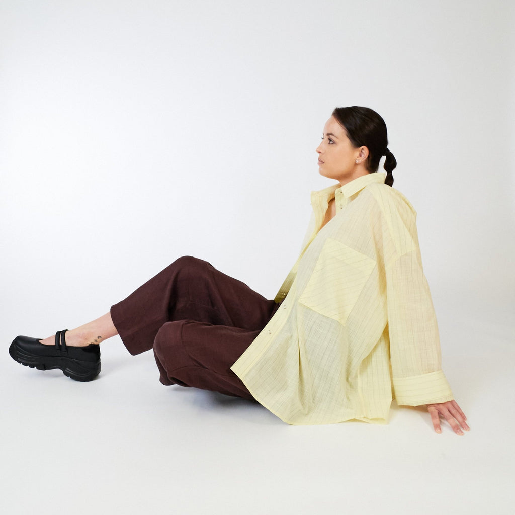 Oversized Viv Shirt - Lemon