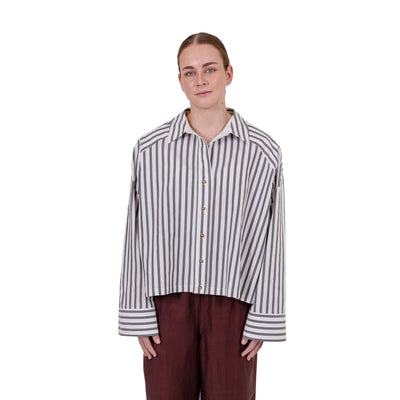 Cropped Viv Shirt - Stripe