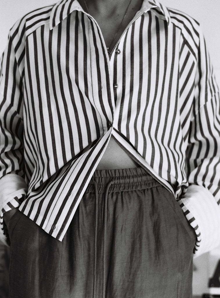 Cropped Viv Shirt - Stripe