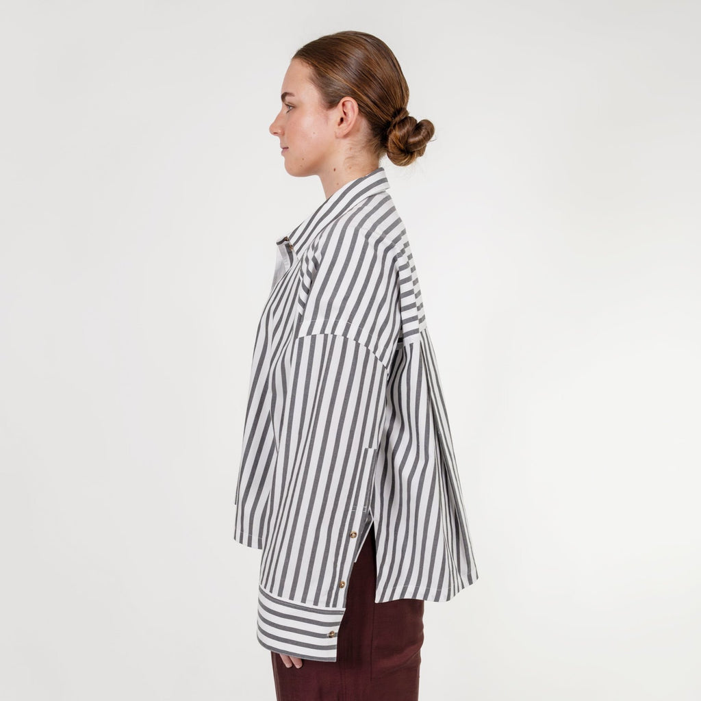 Cropped Viv Shirt - Stripe