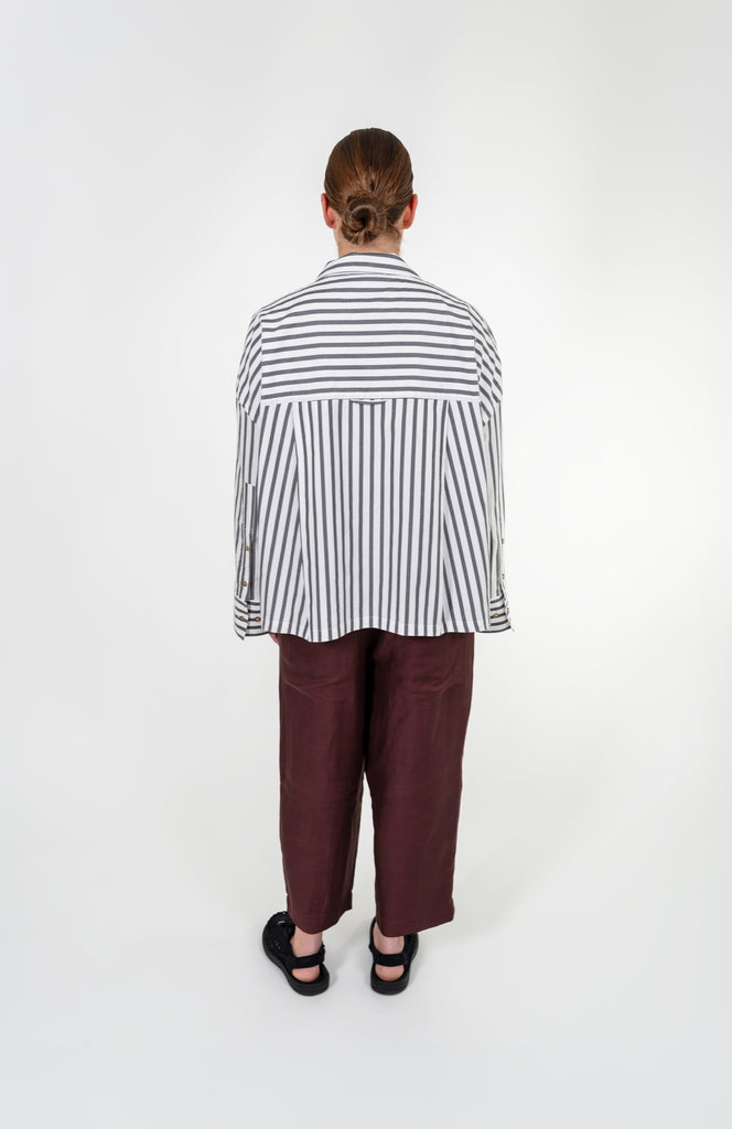 Cropped Viv Shirt - Stripe