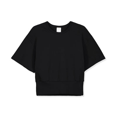 Boxy Rib Tee - Black