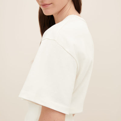 Boxy Rib Tee - Off White