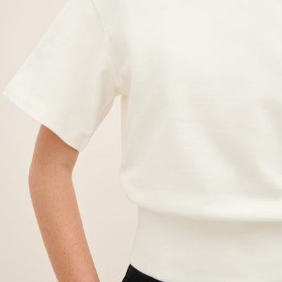 Boxy Rib Tee - Off White