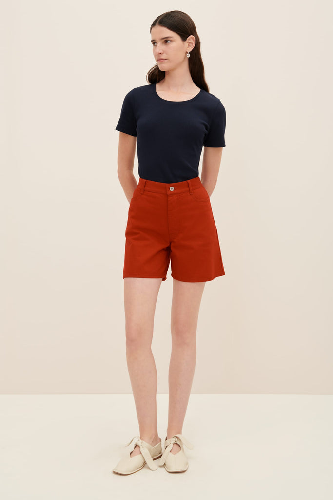 Eddy Shorts - Brick Denim