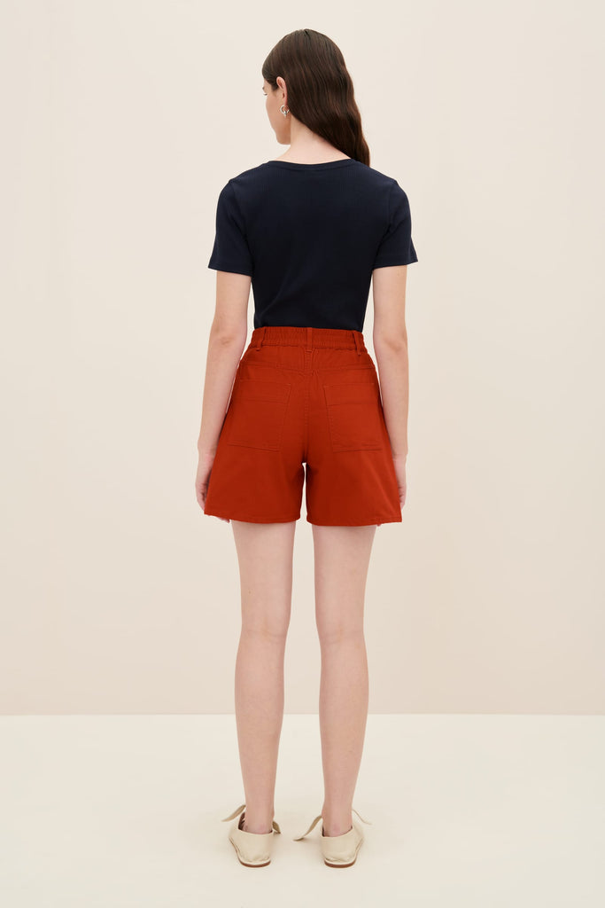 Eddy Shorts - Brick Denim