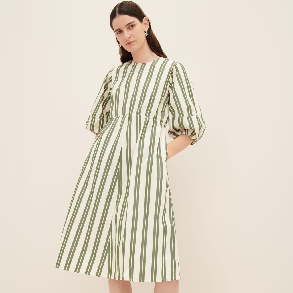 Joan Dress - Forest Stripe