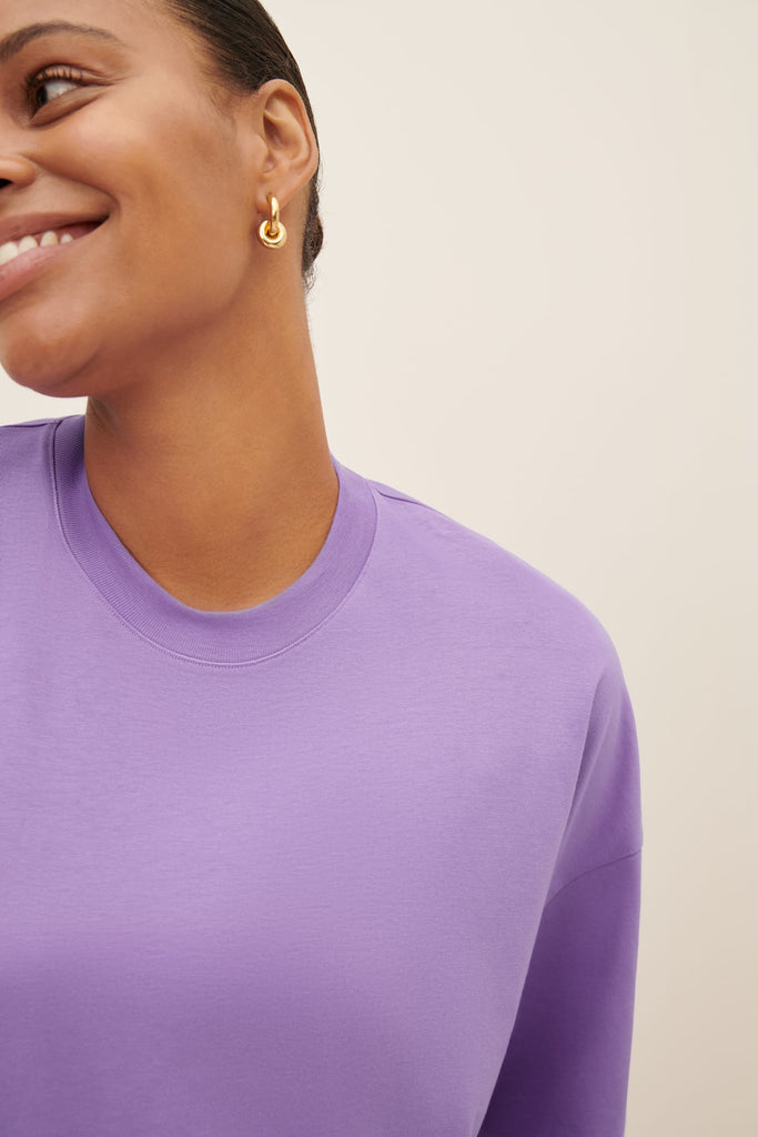 Oversized Boxy Tee - Violet