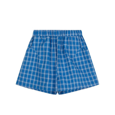 Check Shorts - Blueberry