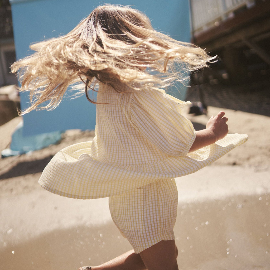 Cami Shorts - Lemon Gingham