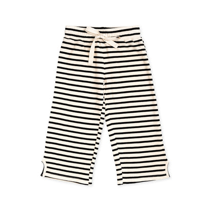 Paper Plane - Little the Label - Lucky Lounge Pants - Black & White Stripe - Waffle Cotton - Elasticated waist with drawstring