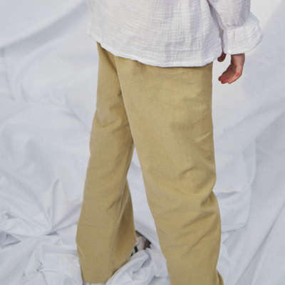 Paper Plane - Little the Label - Parker Pants - Matcha Yellow - Elasticated Waist