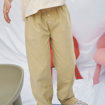 Paper Plane - Little the Label - Parker Pants - Matcha Yellow - Elasticated Waist