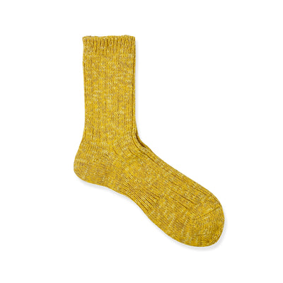 Slub Rib Socks - Mustard