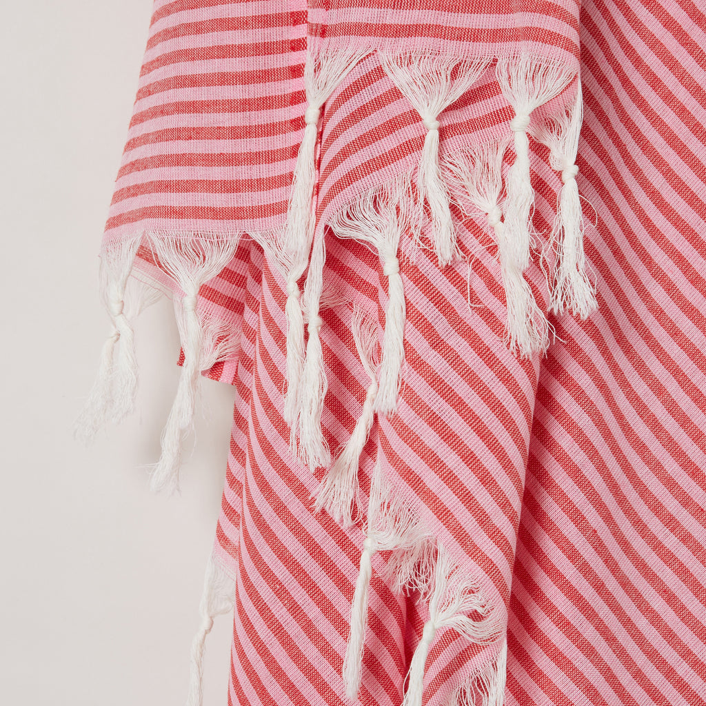 Turkish Beach Towel - Red & Pink