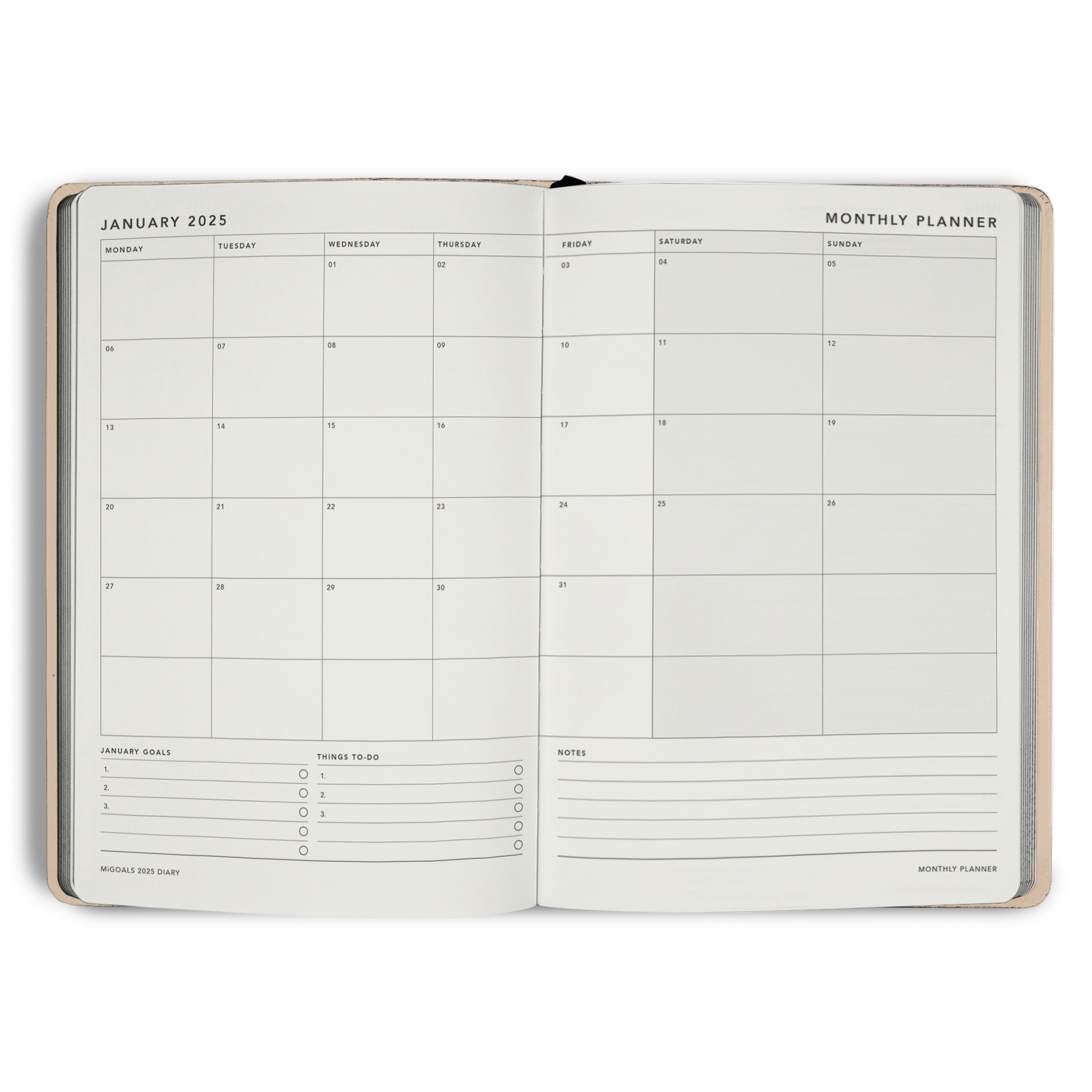 MiGoals 2025 Classic Weekly Diary Shop NZ Stockist PAPER PLANE