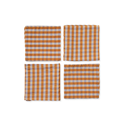 Paper Plane - Mosey Me - Mango Seersucker Napkin Set of 4