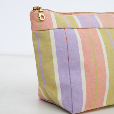 Miami Stripe Cosmetic Case