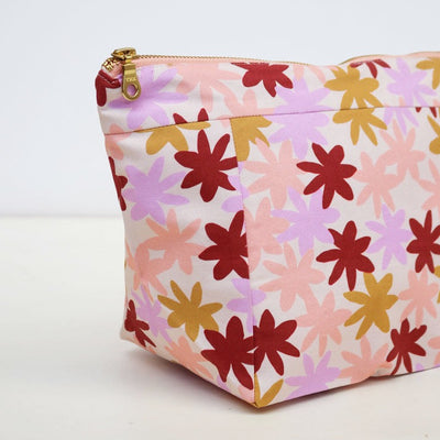 Paper Plane - Mosey Me - Peach Floral Cosmetic Case