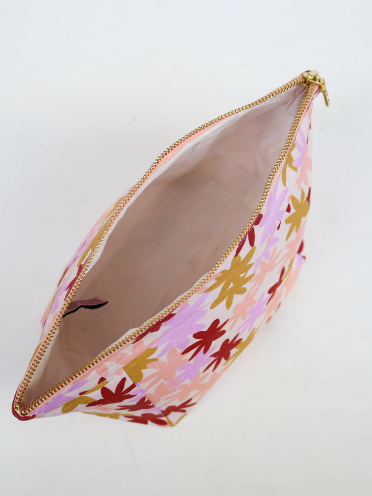 Paper Plane - Mosey Me - Peach Floral Cosmetic Case