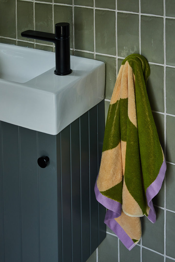 Paper Plane - Mosey Me - Pistachio Stripe Towels